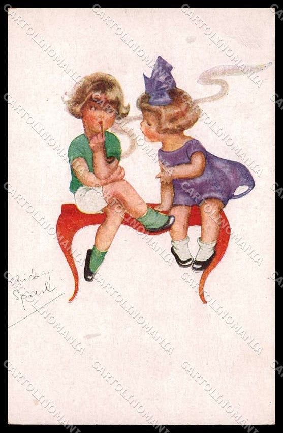 Illustratori Artist Signed Chicky Spark Children 1215 cartolina ZG8856 – fronte