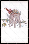 Illustratori Artist Signed Giametti Cupid Angel serie 167-3 cartolina ZG8868 – fronte