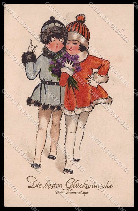 Illustratori Artist Signed Girls Pittius Published cartolina ZG8881 – fronte