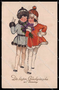 Illustratori Artist Signed Girls Pittius Published cartolina ZG8881 – fronte