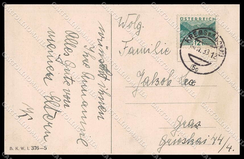 Illustratori Artist Signed F. Gareis Children Cupid BKWI 376-5 cartolina ZG8897 – retro