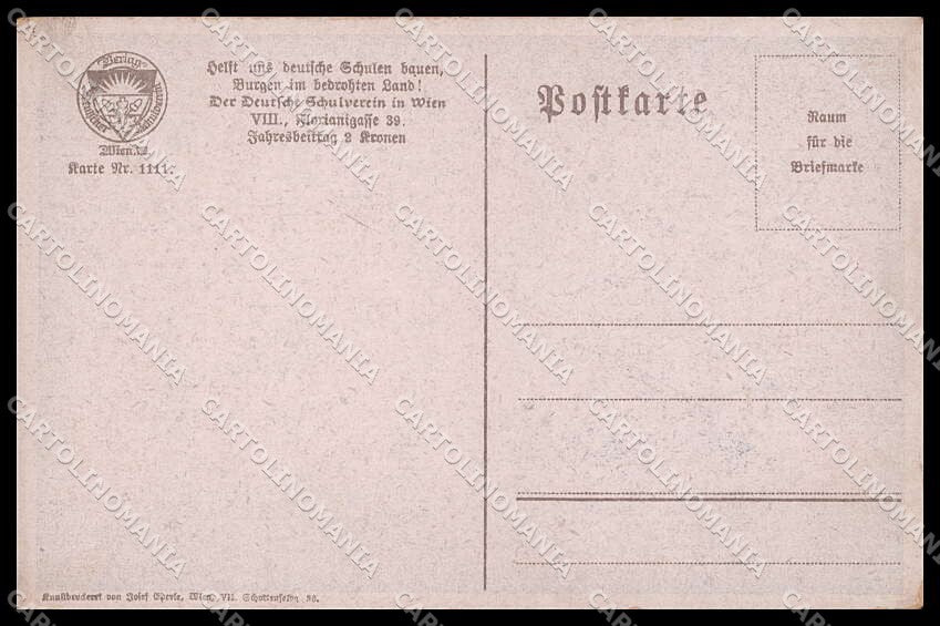 Illustratori Artist Signed Kranzle Children Deutscher Schulverein 1111 pc ZG8904 – retro