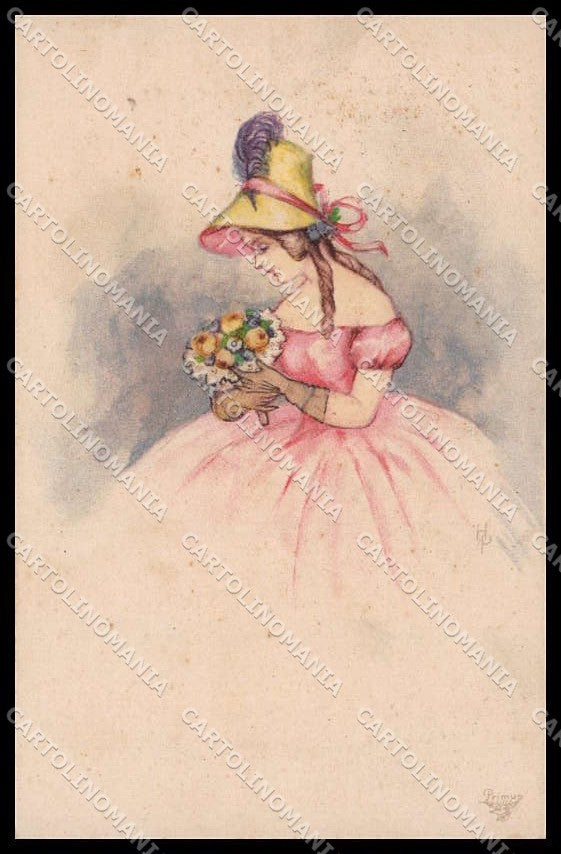 Illustratori Artist Signed H. Petersen Girl Primus 2069 cartolina ZG8914 – fronte
