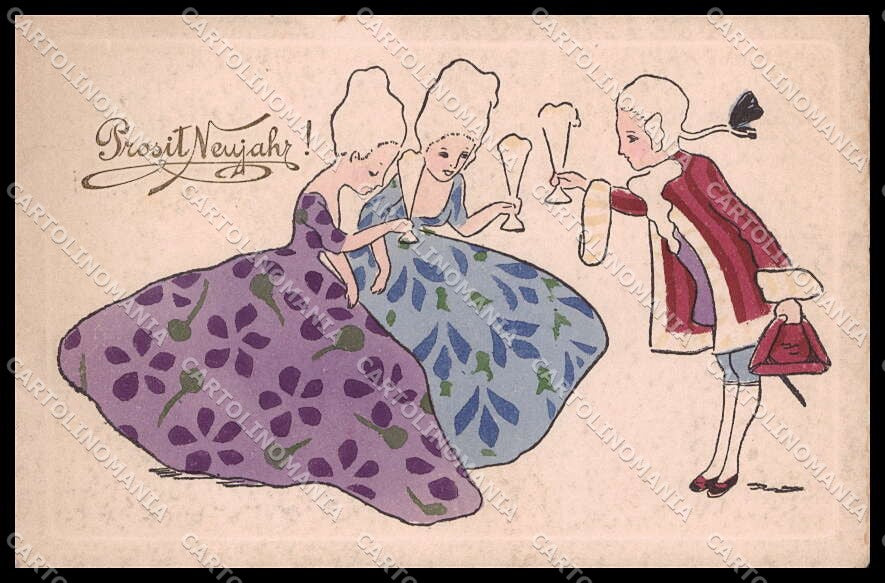 Illustratori Artist Signed Toasting Children serie 970 cartolina ZG8916 – fronte