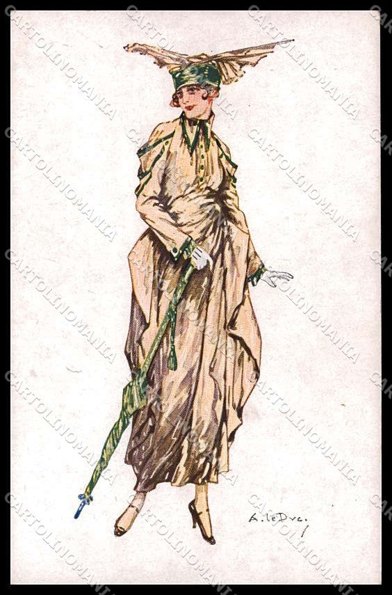 Illustratori Artist Signed A. Le Ducy Fashion Lady serie 2039-1 cartolina ZG8925 – fronte