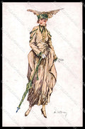 Illustratori Artist Signed A. Le Ducy Fashion Lady serie 2039-1 cartolina ZG8925 – fronte