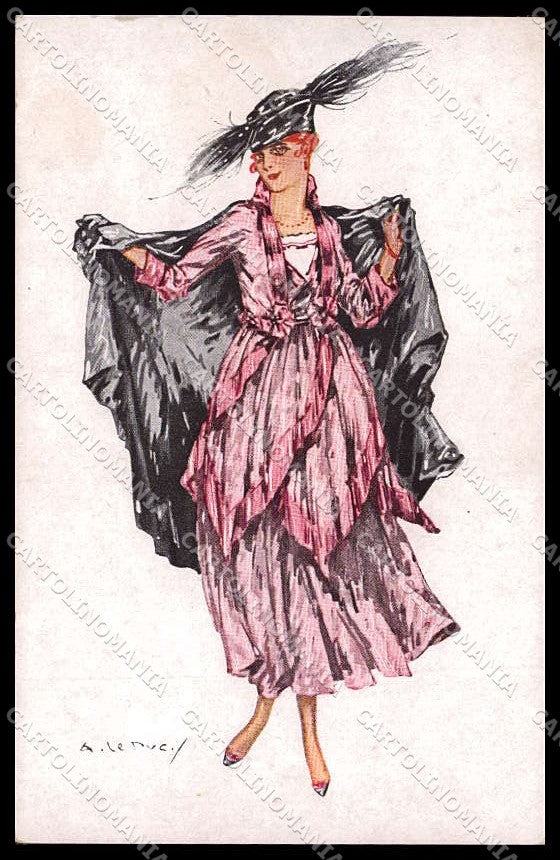 Illustratori Artist Signed A. Le Ducy Fashion Lady serie 2039-2 cartolina ZG8926 – fronte