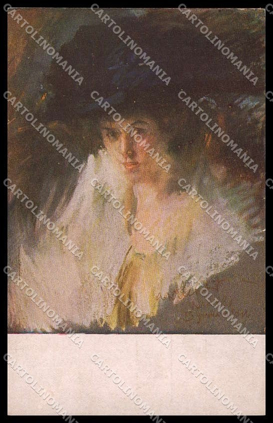 Illustratori Artist Signed Ambrogio Alciati Lady serie 1-6 cartolina ZG8948 – fronte