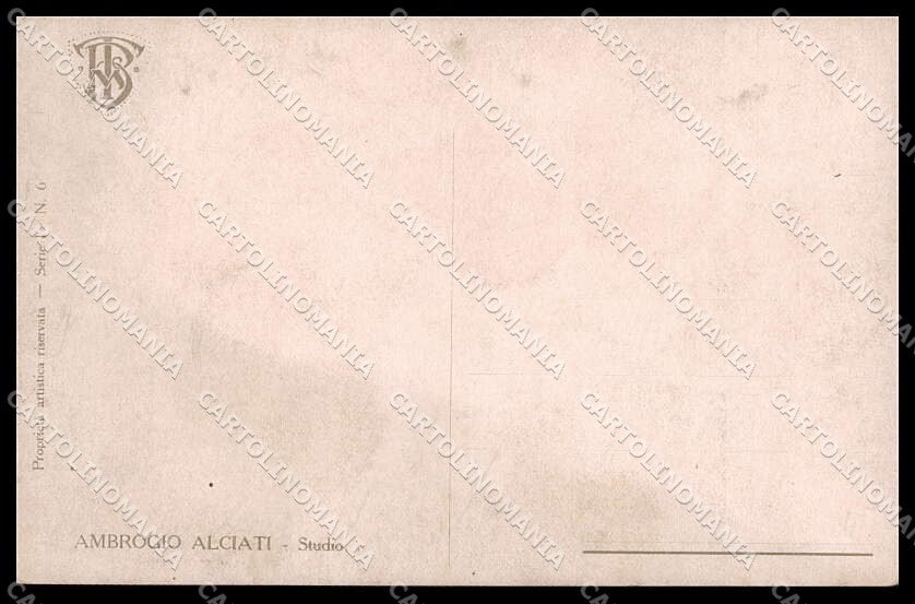 Illustratori Artist Signed Ambrogio Alciati Lady serie 1-6 cartolina ZG8948 – retro