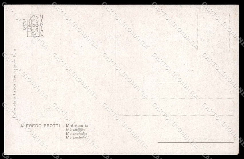 Illustratori Artist Signed Alfredo Protti Ars Minima Lady cartolina ZG8950 – retro