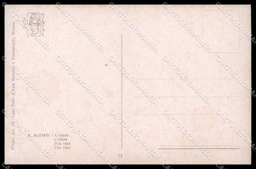Illustratori Artist Signed Ambrogio Alciati Lady Ars Minima serie 73 pc ZG8955 – retro