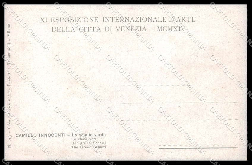 Illustratori Artist Signed C. Innocenti Lady XI Expo Venezia 232 pc ZG8960 – retro