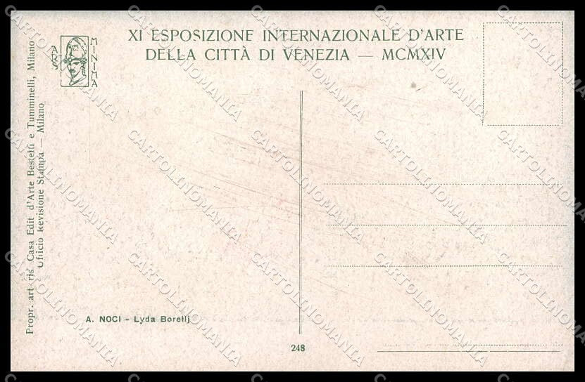 Illustratori Artist Signed A. Noci Lady XI Expo Venezia 248 cartolina ZG8962 – retro