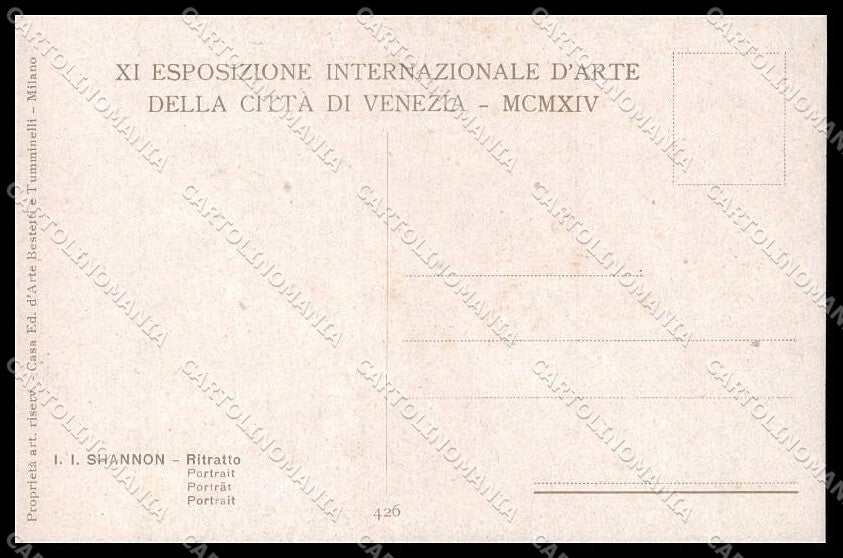 Illustratori Artist Signed I. Shannon Lady XI Expo Venezia cartolina ZG8965 – retro