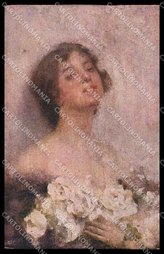 Illustratori Artist Signed Serralunga Lady Ars Minima serie 475 cartolina ZG8966 – fronte