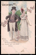 Artist Signed Uberbrettl Romantic Couple Art Nouveau serie Z-1 pc ZG8976 – fronte
