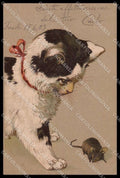 Artist Signed Cat Mouse Relief Theo Stroefer 2285 CORNER CREASED pc ZG8996 – fronte