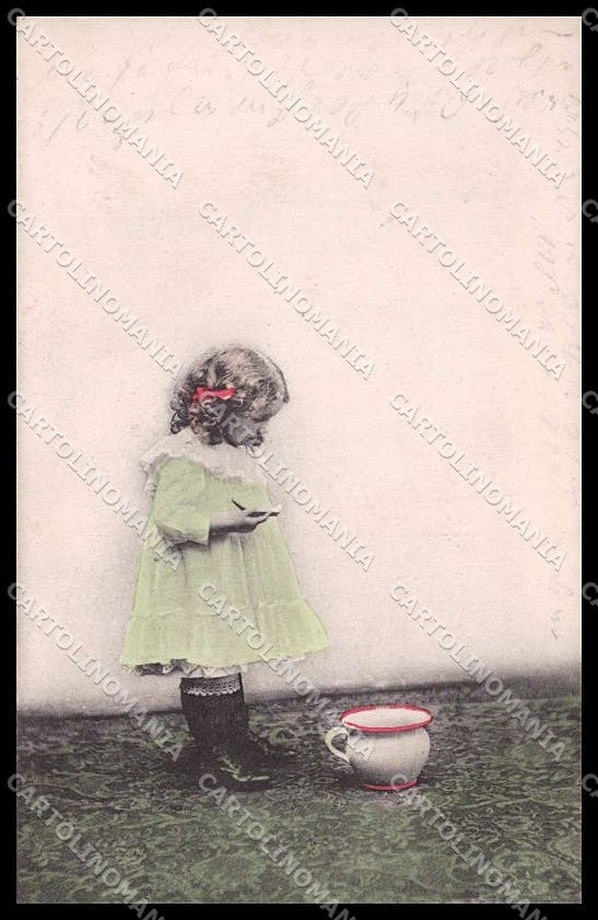Bambini Bambina Girl Chamber Pot serie 160 cartolina ZG9037 – fronte