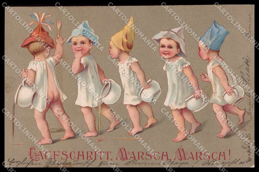 Illustratori Artist Signed Children Chamber Pot serie 2997 PIN HOLE pc ZG9073 – fronte