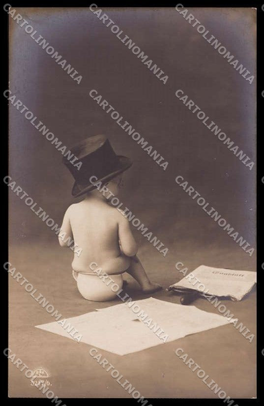 Nude Boy Chamber Pot RPPC Photo serie 5217-6 cartolina ZG9085 – fronte