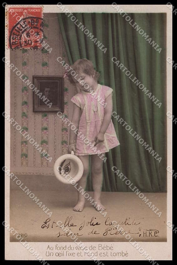 Girl Chamber Pot RPPC Photo serie 3210 cartolina ZG9088 – fronte