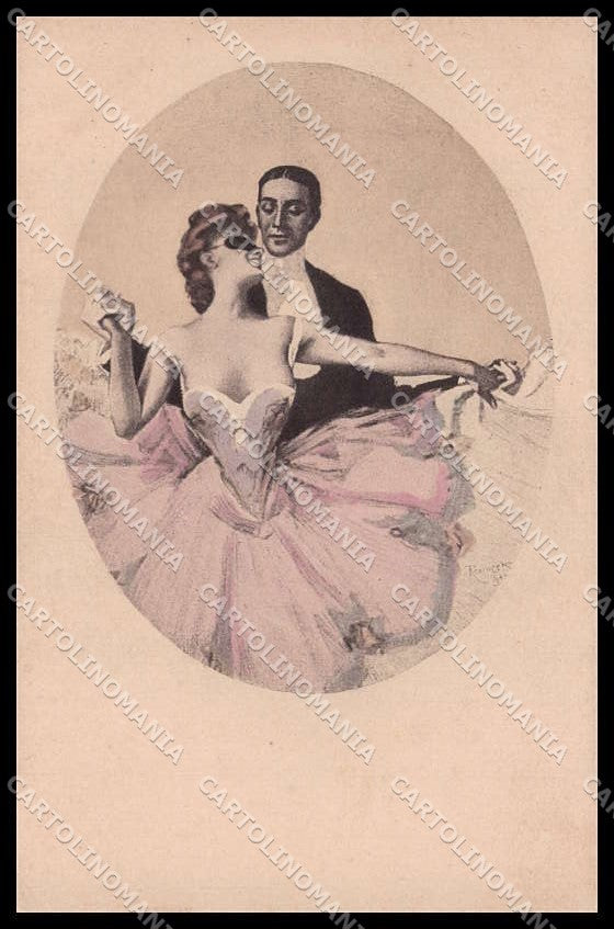 Artist Signed Reznicek Lady Art Nouveau Simplicissimus XI-3 WRINKLES pc ZG9099 – fronte
