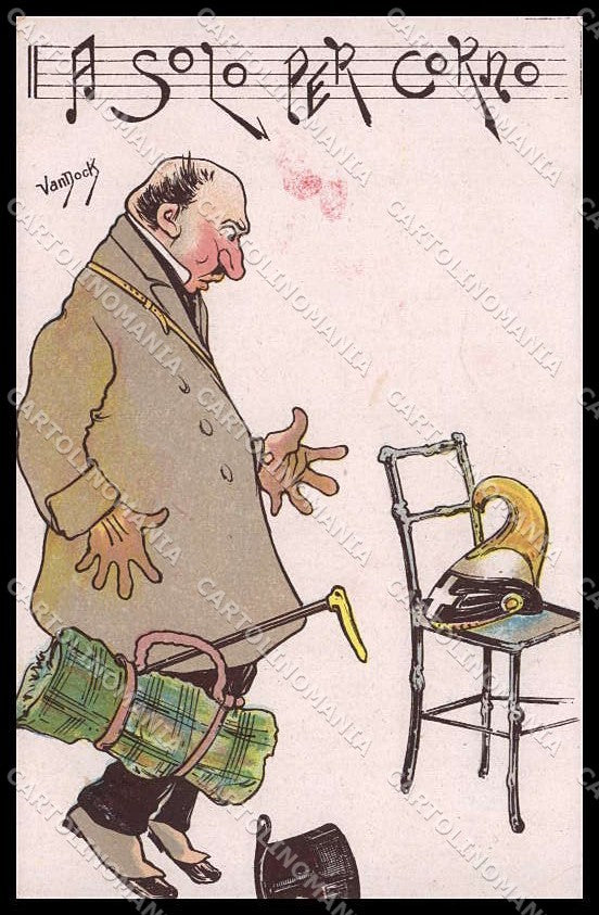 Illustratori Artist Signed Van Dock Man Lancieri Comic CORNER CREASED pc ZG9100 – fronte