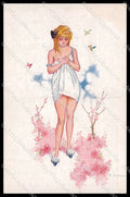 Illustratori Artist Signed Fabiano Risque Lady Lapina 2647cartolina ZG9110 – fronte