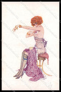 Illustratori Artist Signed Willy Risque Lady Puff serie 7509 cartolina ZG9119 – fronte