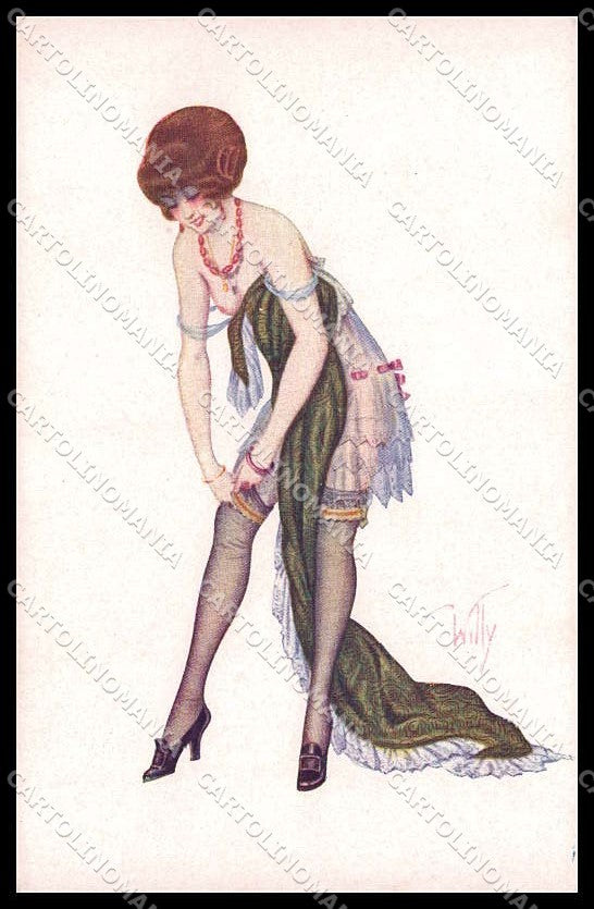 Illustratori Artist Signed Willy Risque Lady serie 7509 cartolina ZG9120 – fronte