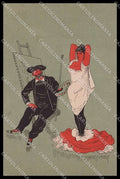 Illustratori Artist Signed Risque Lady WHITE BACK WRINKLES cartolina ZG9125 – fronte