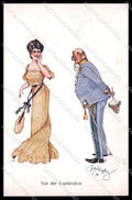 Illustratori Artist Signed Schoenpflug Lady BKWI 901-4 CORNER CREASED pc ZG9127 – fronte