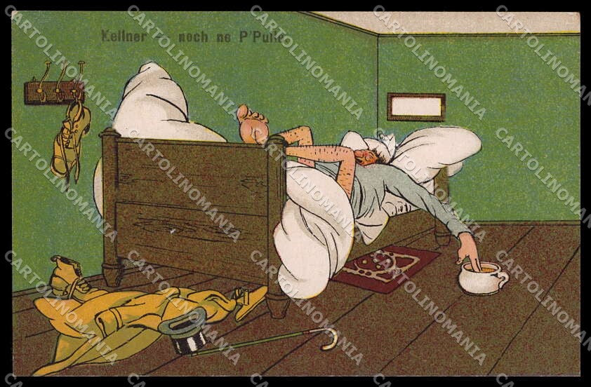 Illustratori Artist Signed Man Chamber Pot Humor serie 741 cartolina ZG9145 – fronte