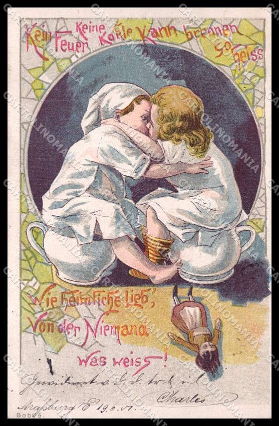 Illustratori Artist Signed Children Chamber Pot cartolina ZG9146 – fronte