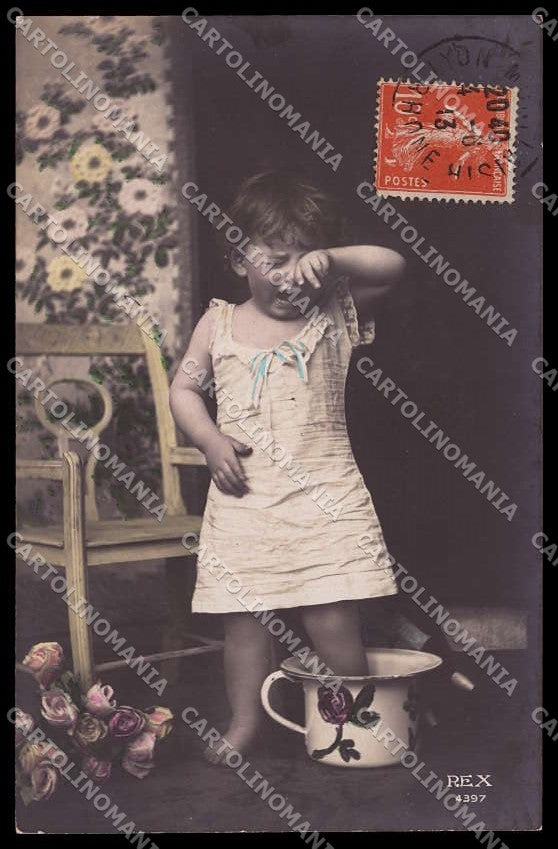 Illustratori Artist Signed Child Chamber Pot RPPC REX 4397 cartolina ZG9156 – fronte