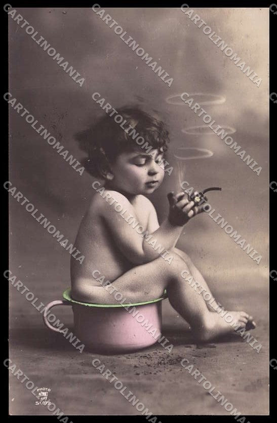 Illustratori Artist Signed Child Chamber Pot serie 172 RPPC cartolina ZG9160 – fronte