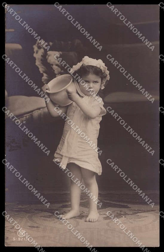 Illustratori Artist Signed Child Chamber Pot serie 921-4 RPPC cartolina ZG9163 – fronte