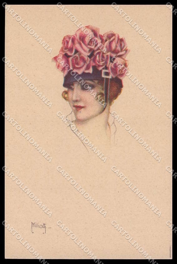 Illustratori Artist Signed Miliotti Fashion Lady serie 983-3 cartolina ZG9171 – fronte