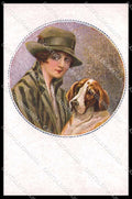 Artist Signed Monestier Lady Bracco Dog serie 36-5 WRINKLES cartolina ZG9177 – fronte