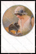 Artist Signed Monestier Lady Spitz Dog serie 36-1 WRINKLES cartolina ZG9178 – fronte