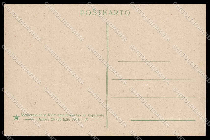 Padova città Congresso Nazionale Esperanto Fascismo Horse cartolina ZG9182 – retro
