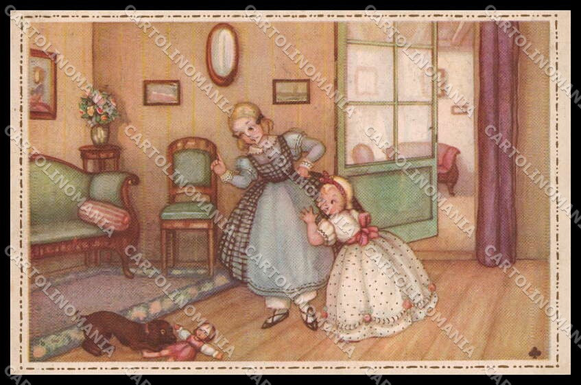 Illustratori Artist Signed L. Dalmonte Children Dog Doll Degami 1040 pc ZG9189 – fronte