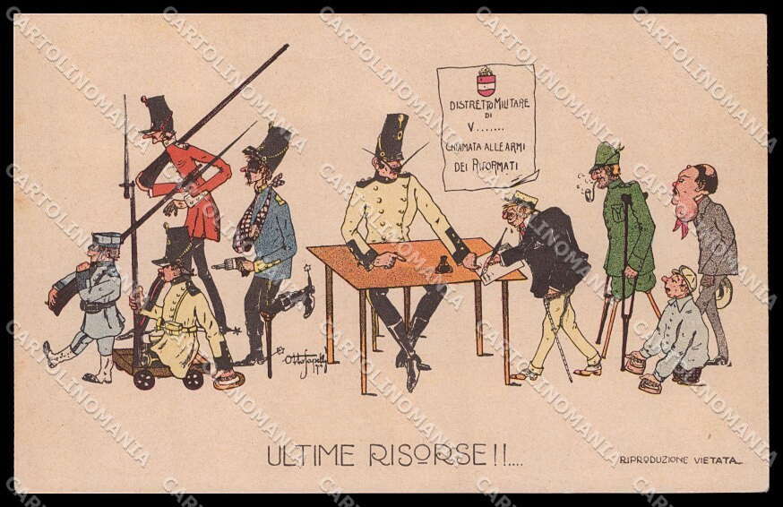 WWI WW1 Italian Propaganda Ottofapelli cartolina ZG9190 – fronte