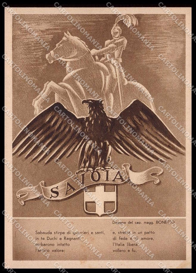 Savoia Serie Fede e Patria per le Forze Armate Bonetto FG cartolina ZG9195 – fronte