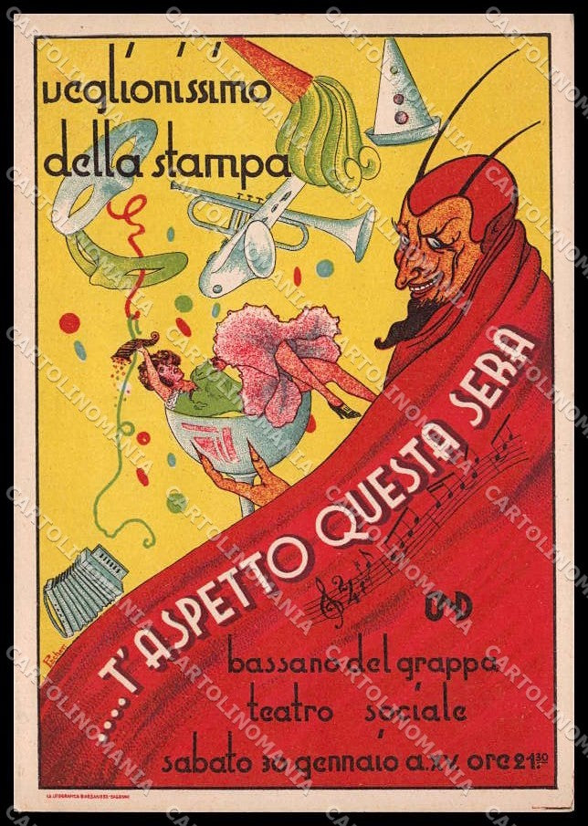 Vicenza Bassano del Grappa OND Fascismo Teatro Pacher FG cartolina ZG9204 – fronte
