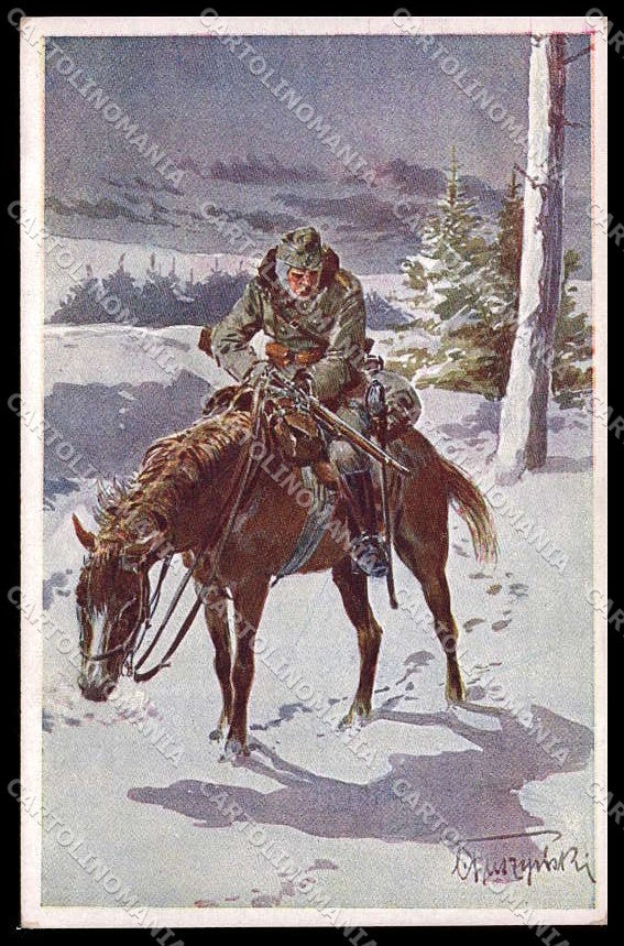 WWI WW1 Rotes Kreuz serie 388 Tuszinsky Military Horse cartolina ZG9221 – fronte