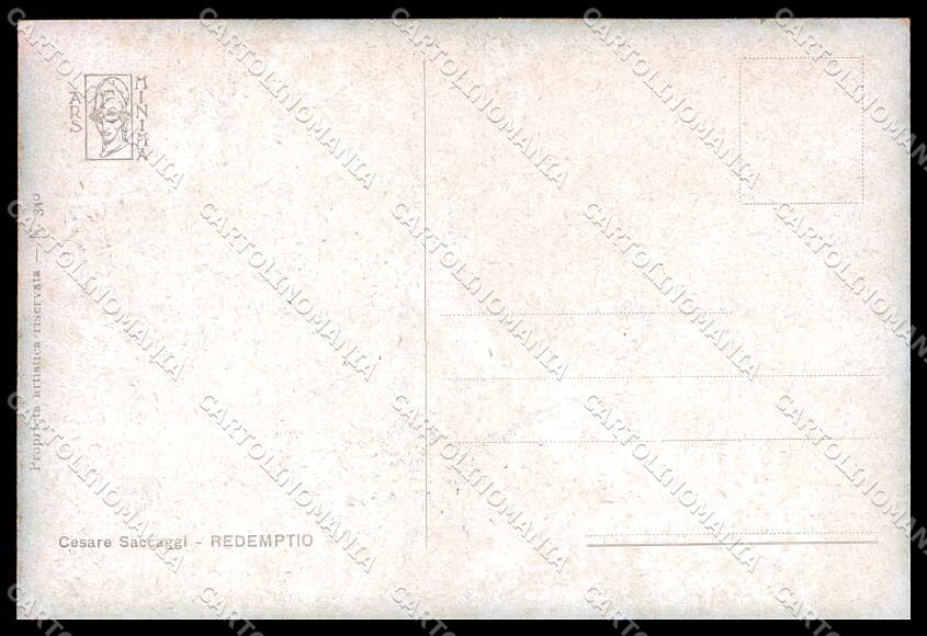 WWI WW1 Italian Propaganda Anti Austrian Saccaggi Redemptio cartolina ZG9224 – retro