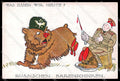 WWI WW1 German Propaganda Anti Russia Bear Trier cartolina ZG9236 – fronte