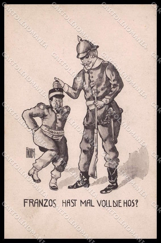 WWI WW1 German Propaganda Anti French Soldier Kolda cartolina ZG9261 – fronte