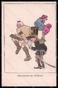 WWI WW1 German Propaganda Anti British Soldier cartolina ZG9263 – fronte